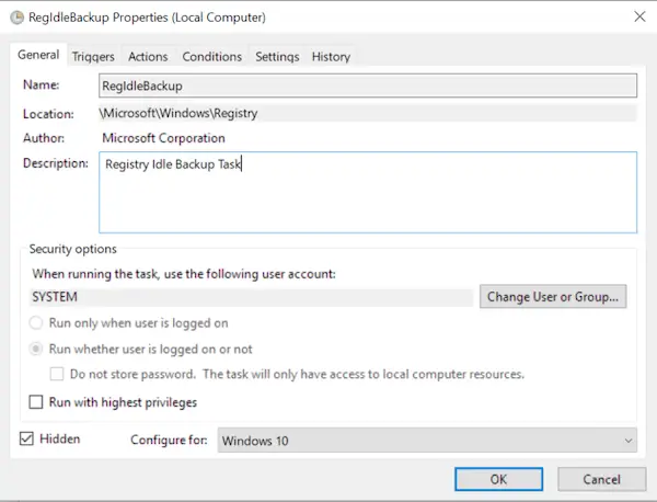  which stores all necessary configuration of Windows OS Make Windows 10 automatically backup Registry to RegBack folder