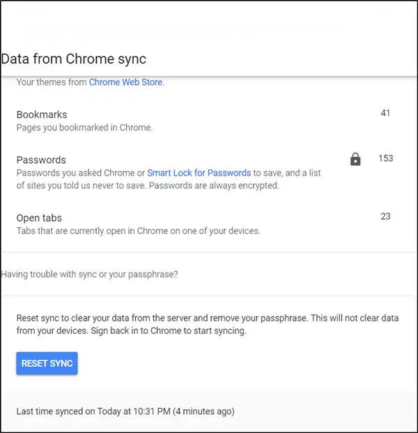 How to recover saved passwords from synced devices in Google Chrome