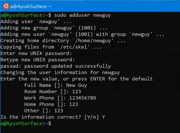  And when it comes to user administration for software How to add together users to WSL Distro (Windows Subsystem for Linux)