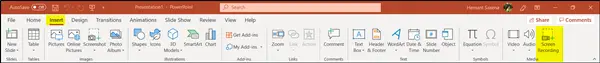PowerPoint Screen Recording