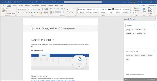 Smart Tagger Word add-in