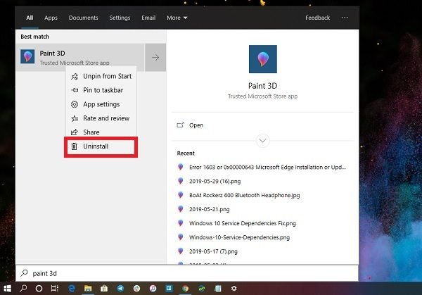 windows 10 uninstall paint 3d windows 10 uninstall paint 3d