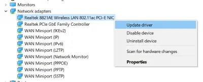 Update Wireless Network Drivers