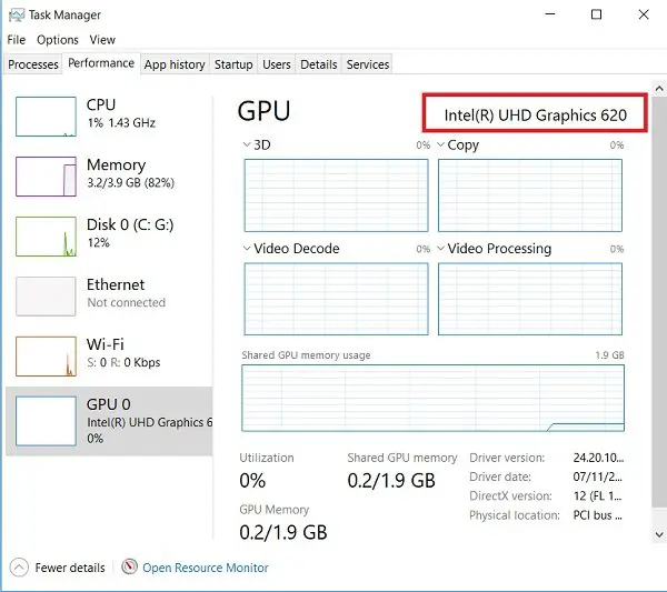 Differentiate between the integrated and dedicated GPU