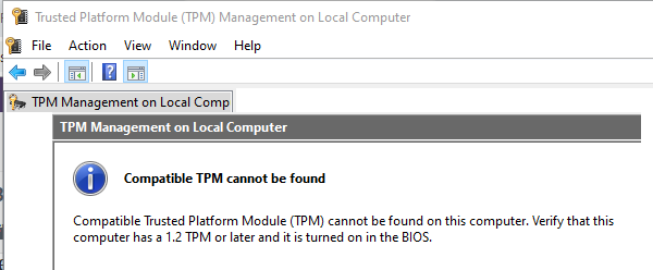 Check TPM on computer