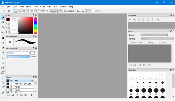 FireAlpaca lets you create picture and draw comic strip