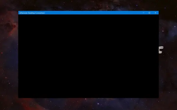 Windows 10 Remote Desktop Black Screen