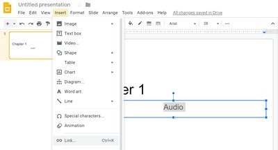 Add audio to Google Slides