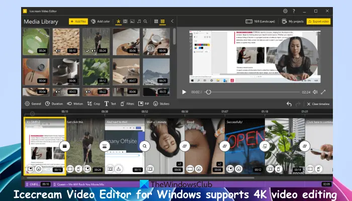 Icecream Video Editor Mit 4K-Videobearbeitungsunterstützung