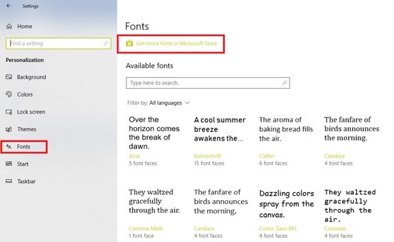 Install new font