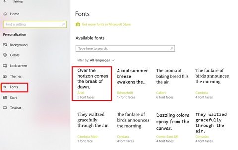 add or install new font styles in Microsoft Office