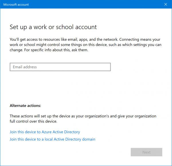 Join this device to a local Active Directory domain e1563484218385