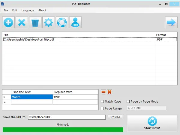  برنامج عمل تغييرات على pdf PDF-Replacer-Free