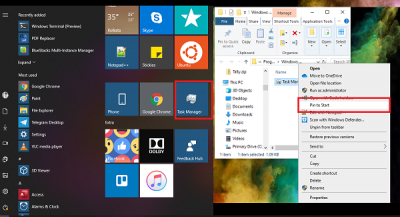Pin Task Pin Task Manager to Taskbar/Start Menu; Minimize Task Manager to Tray