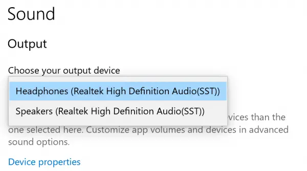 Headphones not working or detected in Windows 10