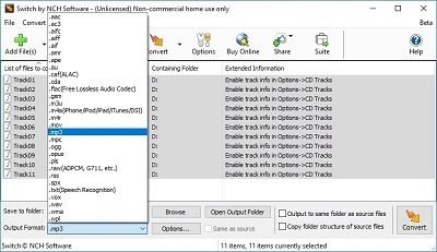 Switch Audio File Converter software
