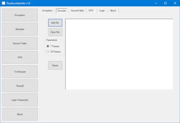 Tiny Security Suite Shredder