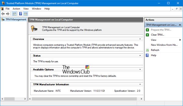 Trusted Management Module Management