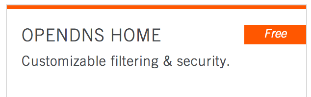 opendns home free