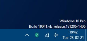 show Windows 10 version on the Desktop