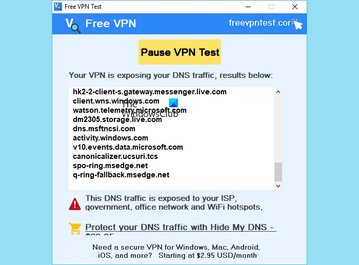 FREE VPN Test software
