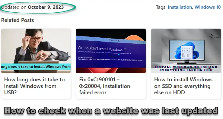 How to check when a website was last updated