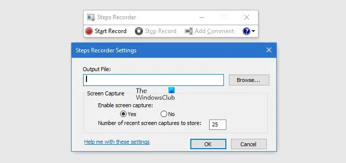 Problem-Steps-Recorder Windows