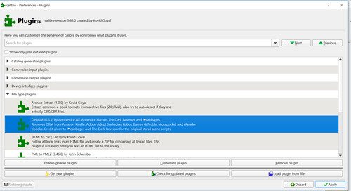 calibre remove drm pdf