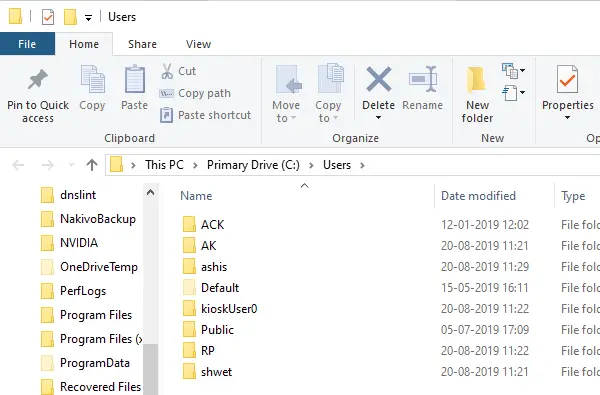 Windows 10 Users List