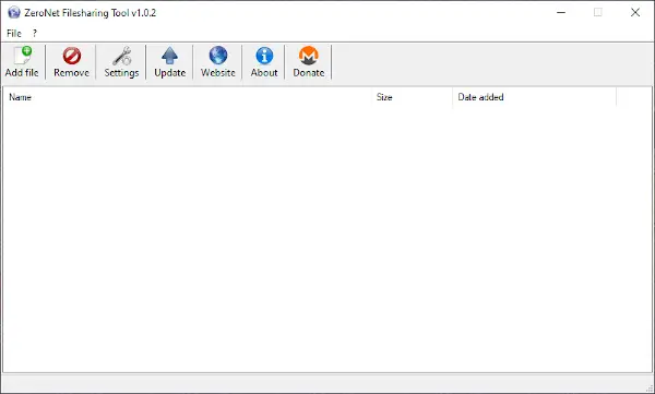 ZeroNet Filesharing Tool for Windows