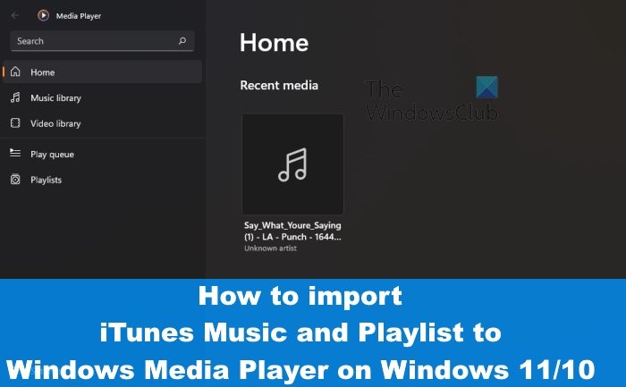 import iTunes Music and Playlist to Media Player app