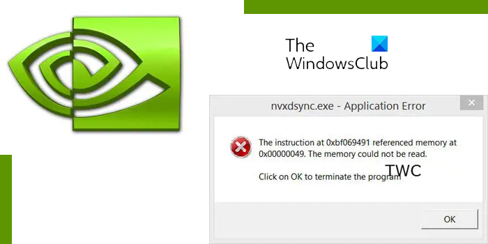 Anwendungsfehler Nvxdsync.exe