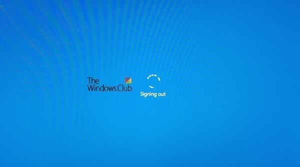 Windows 10 stuck on signing out screen