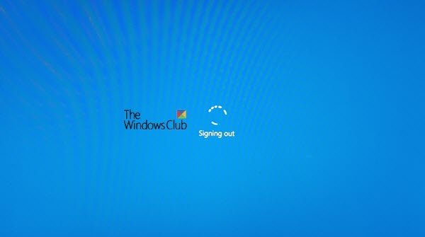 Windows 10 stuck on signing out screen