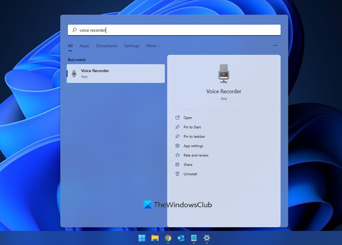 How to Voice Recorder App in Windows 11/10