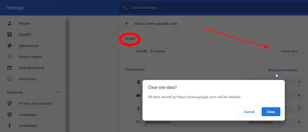 clear cache from Google Drive