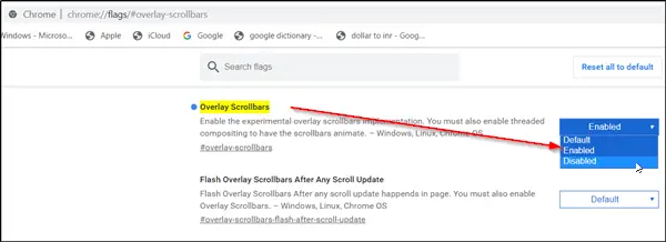 Scroll bar missing in Chrome