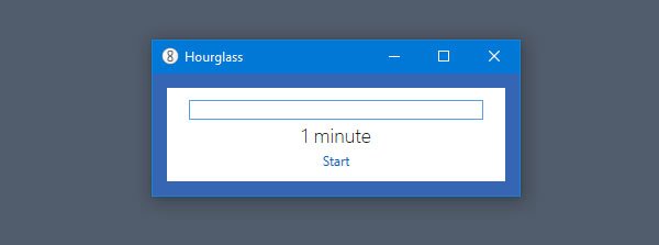 Hourglass free countdown timer for Windows 10