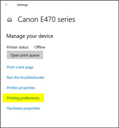 kartoffel kløft kaste støv i øjnene How to change Printer default settings in Windows 11/10