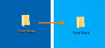 change desktop icon font color