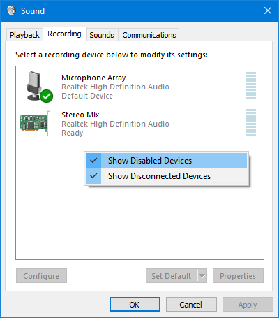 Bluetooth Headset disconnected but appears in Sound Devices