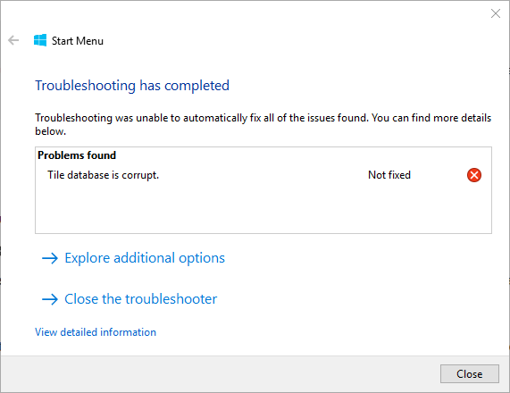 tile database corrupt windows 10 tile database corrupt windows 10