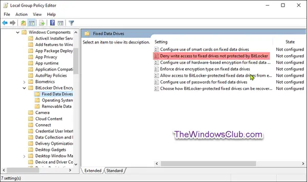 Deny Write Access to Fixed Drives not Protected by BitLocker - 41