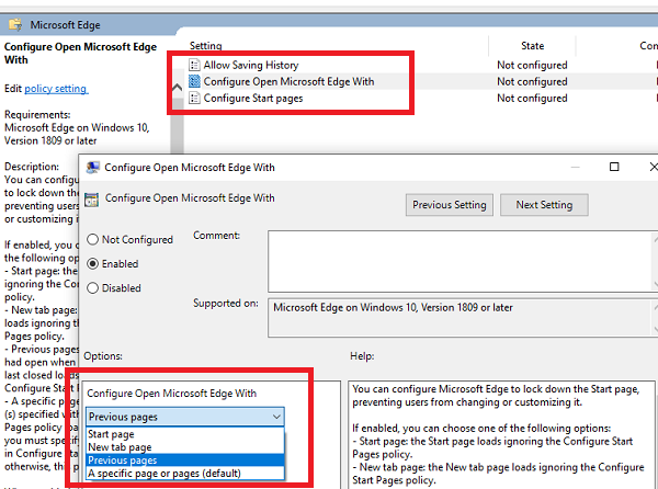 Microsoft configuration. How to open all previous Tabs in Yandex Lite.