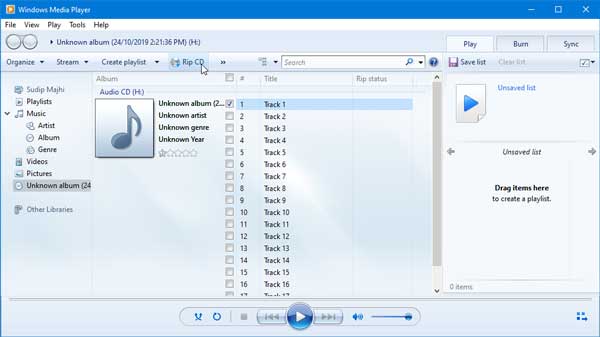 Audio CD shows a 1 KB shortcut