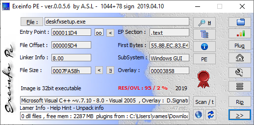 Exeinfo PE for Windows 10