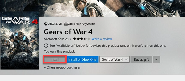 Install button is greyed out for some Apps or Games in Microsoft Store