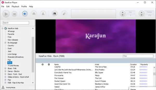 KaraFun free karaoke software