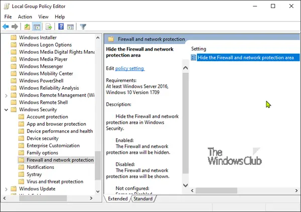 Show Or Hide Firewall And Network Protection In Windows Security Via Gpedit