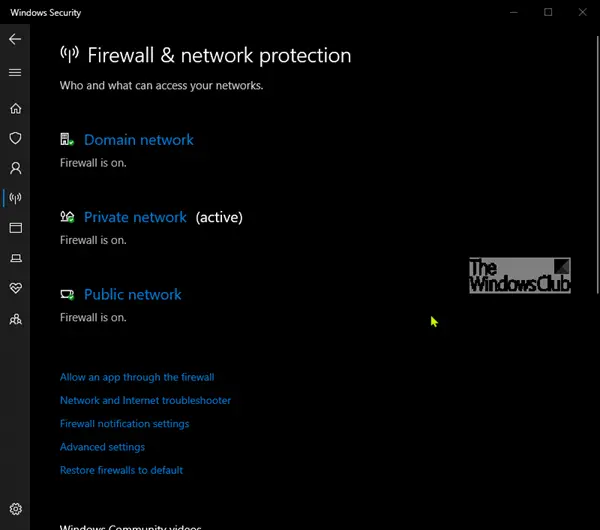 Firewall- Und Netzwerkschutz In Windows 10